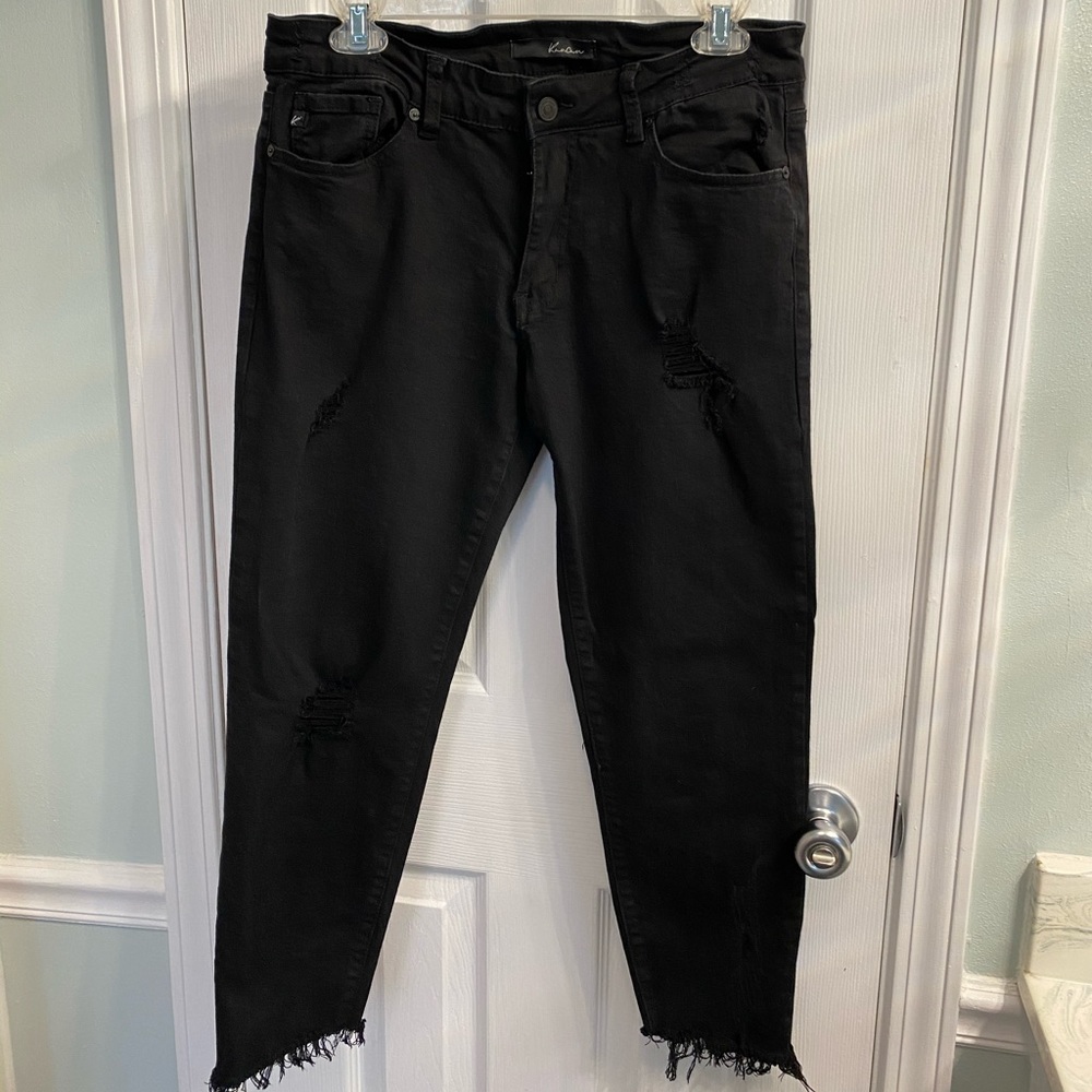 Black Distressed Kancan Jeans